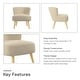 preview thumbnail 28 of 33, Avenue Greene Eden Boucle Kids Accent Chair with Natural Legs