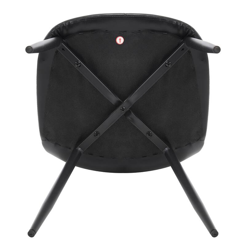 2 Piece Kitchen Dining Chairs with Upholstered Cushions, Metal Legs, High Backrest for Dining Room Kitchen Living Room Bedroom