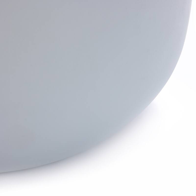 Grey and Brown MgO Round Side Table, Indoors and Outdoors