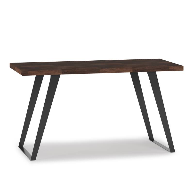 WYNDENHALL Mitchell SOLID ACACIA WOOD Modern Industrial 54 inch Wide Flat Top Desk