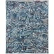 preview thumbnail 12 of 31, Katie Merz SPORTSGLYPHS Basketball Area Rug 2' x 3' - Denim