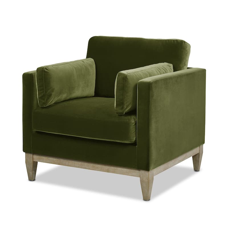 Knox 36" Modern Farmhouse Loose Pillow-Back Arm Chair