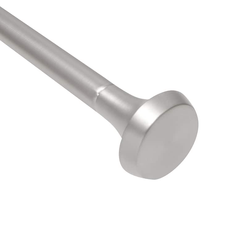 French Country Curtain Rod 72-144 Inch Nickel Finish Adjustable Rod - M