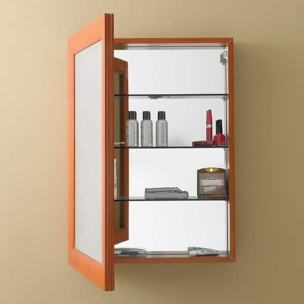 Shop Decolav 9725 22 Surface Mounted Wood Medicine Cabinet Cherry Free Shipping Today Overstock 13803643