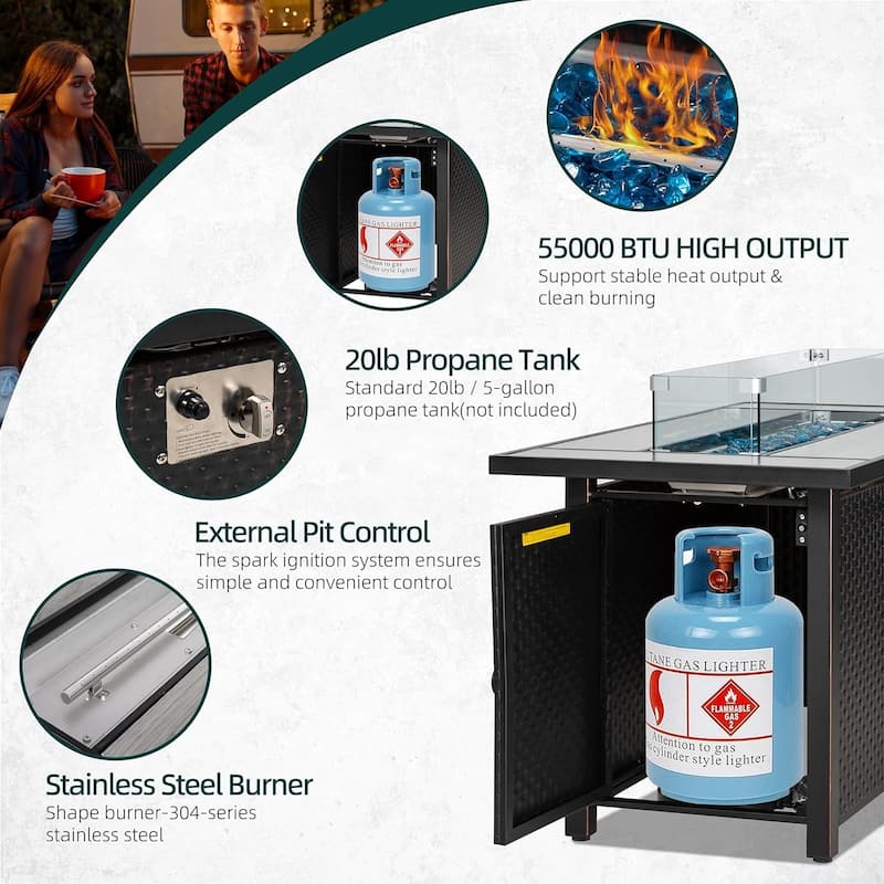 Futzca Fire Pit Propane - N/A