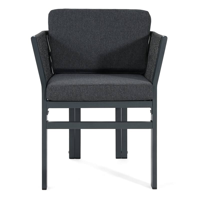 Christopher Knight Home - Outdoor Aluminum Dining Chair Set with Weather-Resistant Cushions