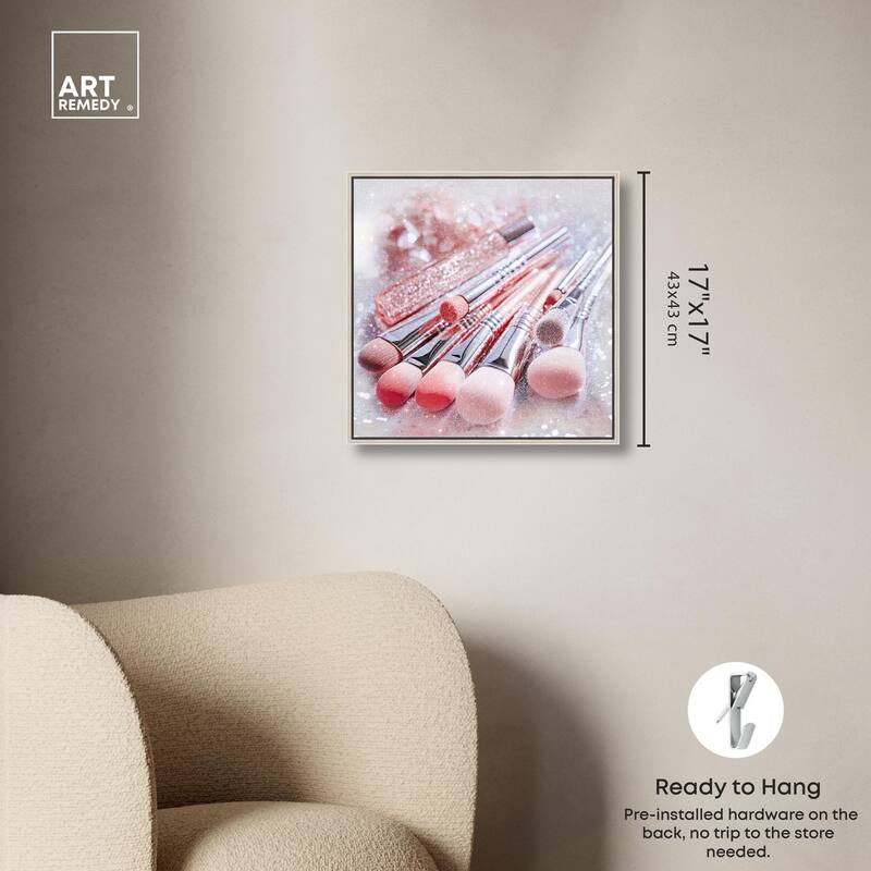 Brush Collection Blush Canvas by Art Remedy
