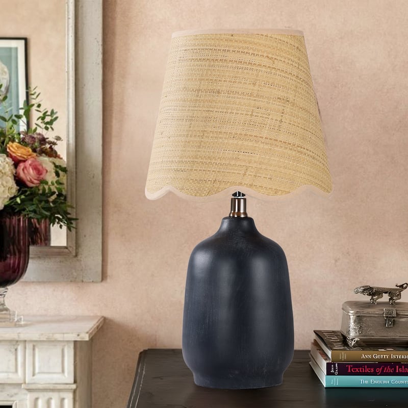 18.9" Ceramic LED Table Lamp, Living Room Lamps For End Tables