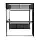 preview thumbnail 27 of 32, Full Metal Gaming Loft Bed with LED, Desk & Drawers