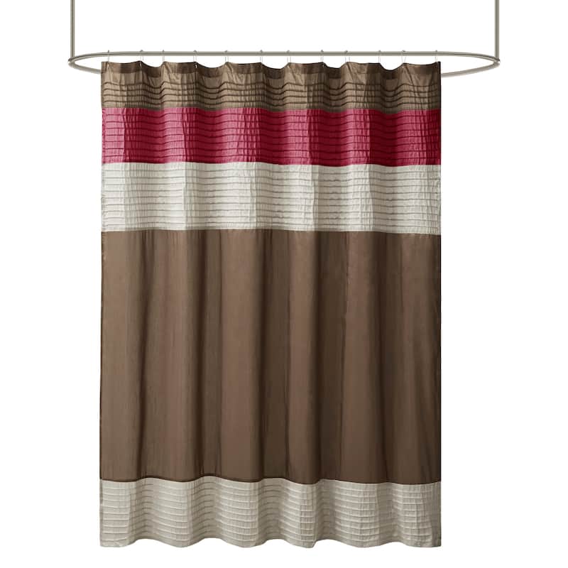 Madison Park Amherst Faux Silk Shower Curtain