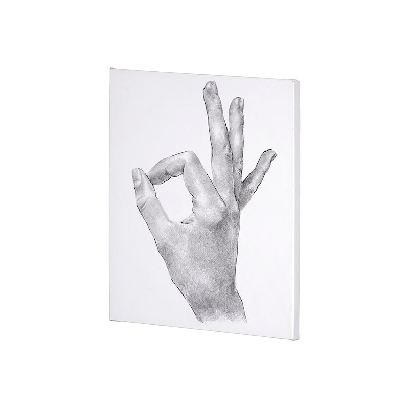 Hand Signs III (28 x 35) Canvas Art Print