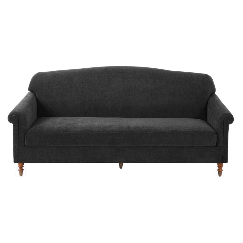 Roomfitters Modern Chenille Loveseat Sofa with Rolled Arms, 2-Seater Couch