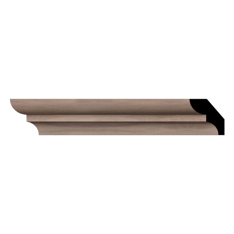 WM75 9/16-in D x 1-5/8-in W x 96-in L Americraft Solid Hardwood Stain Grade Bed Moulding - Walnut