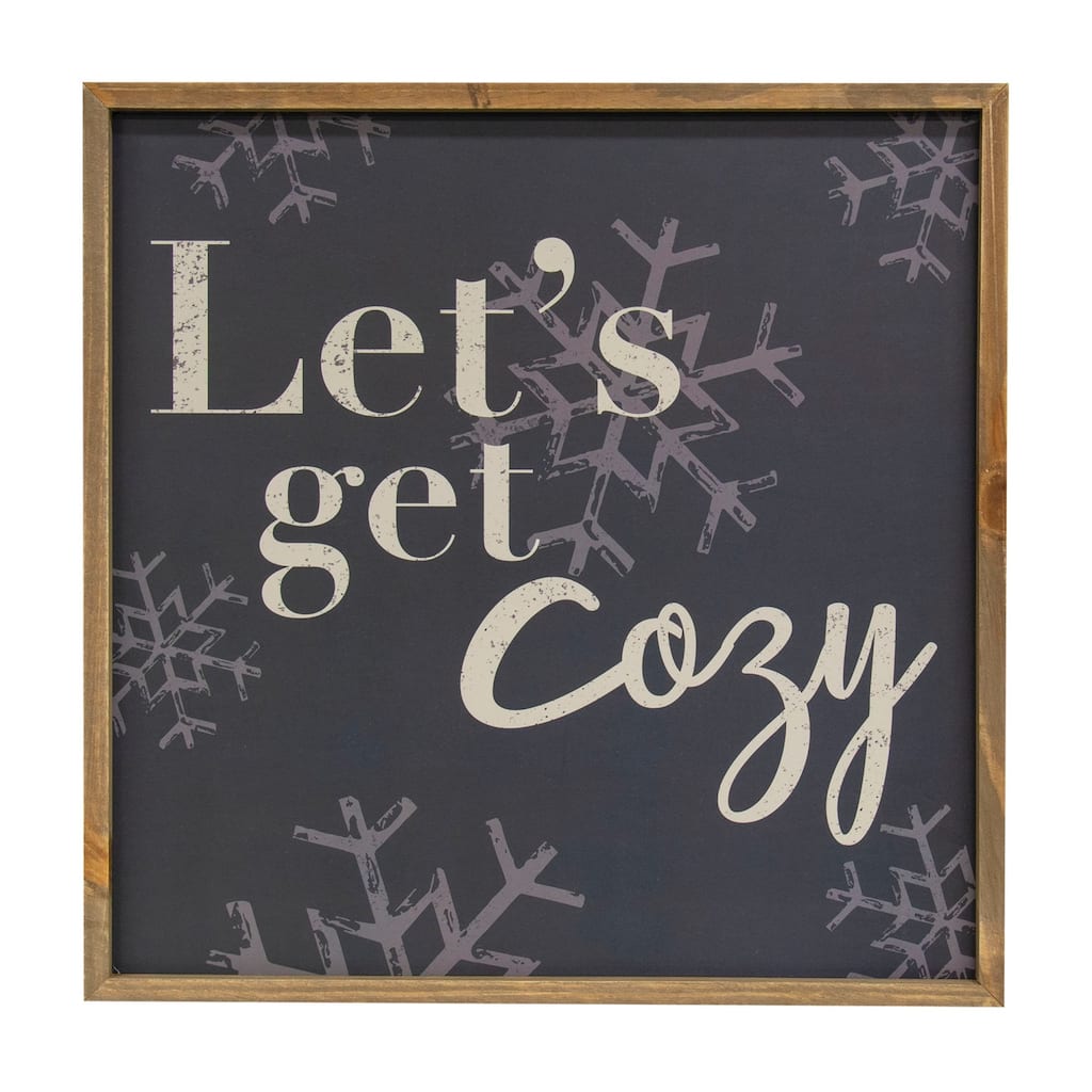 Let's Get Cozy Snowflake Frame