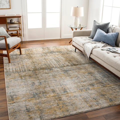Zehra Distressed Abstract Area Rug