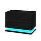 preview thumbnail 7 of 13, 2-Drawers LED Modern Nightstand Bedside End Table Stand USB Charge