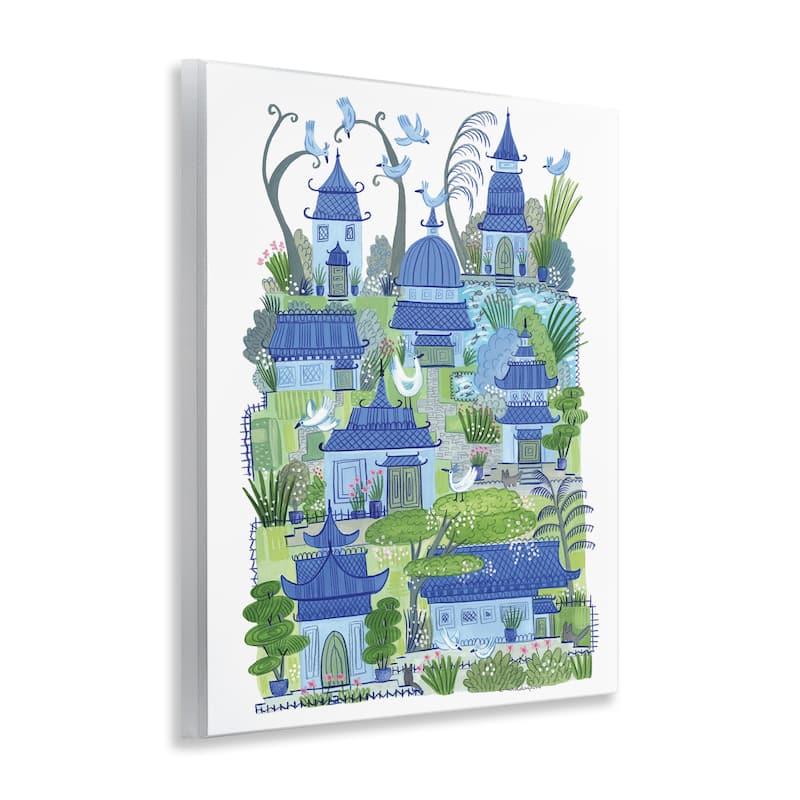 Stupell Charming Village Buildings Wall Plaque Art Design By Kay Widdowson