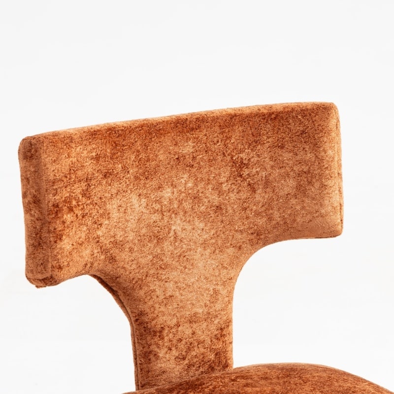 Linen Upholstered Dining Chairs Set of 2, Ergonomic Armless Side Chairs, Kitchen Chairs with Curved Back & Hardwood Frame