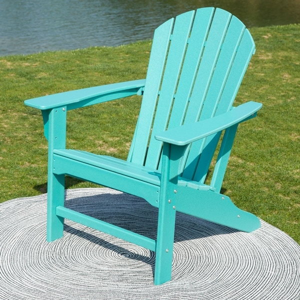 Outdoor Recycled Plastic Adirondack Chair Blue Bed Bath Beyond
