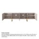 preview thumbnail 15 of 14, JASIWAY Beige Stone Top TV Stand with 4 Doors 6 Shelves