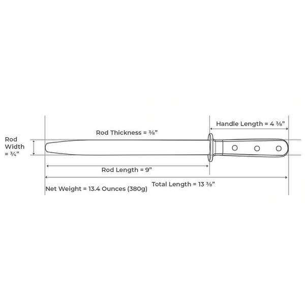 Diamondgrain Knife Sharpener Sharpening Rod With Ergonomic Bed Bath