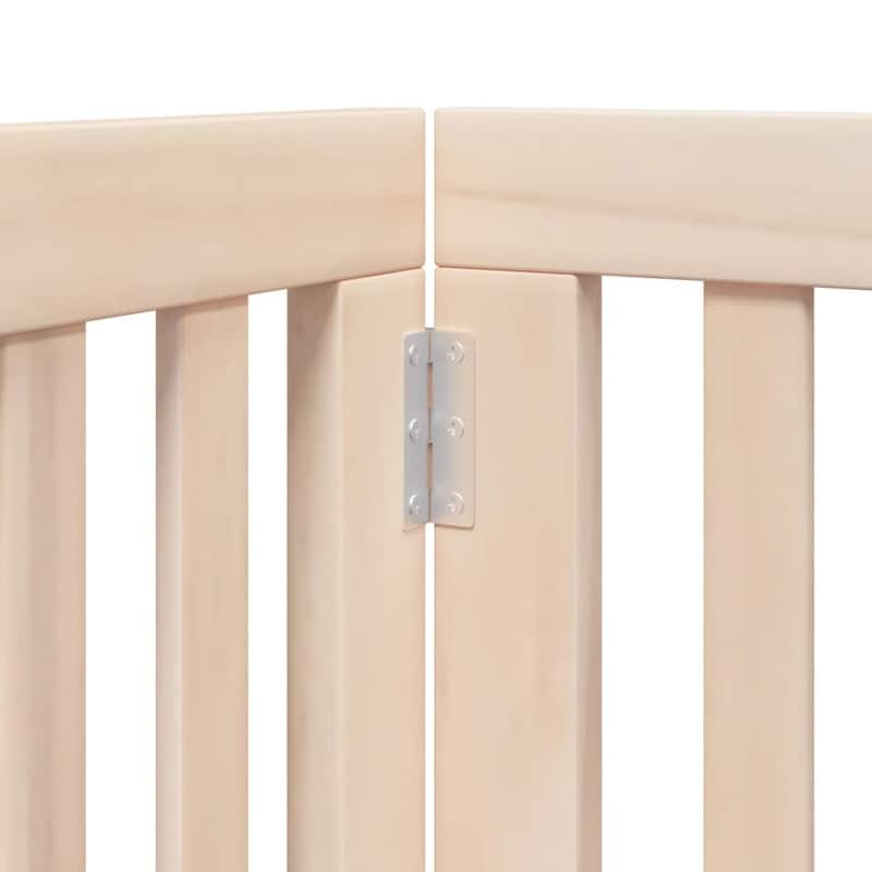 vidaXL Dog Gate Poplar wood Foldable Dog Gate Rectangular