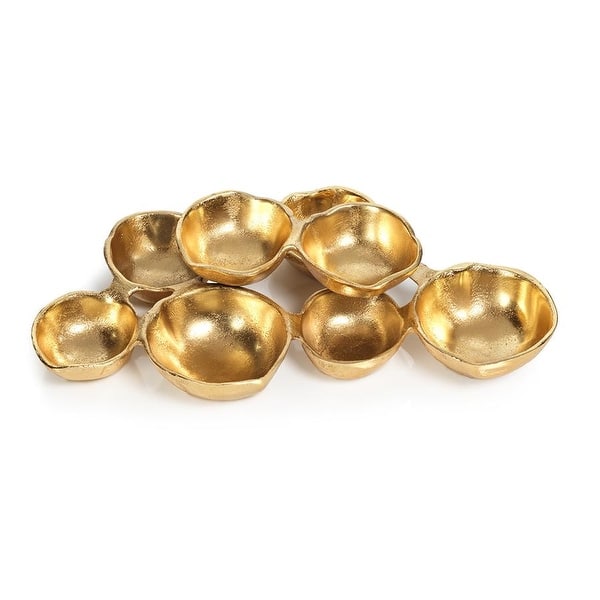 Ohanna Cluster of 8 Serving Bowls- Gold - 12.75"