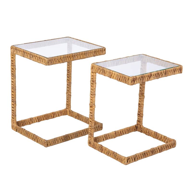 SEI Furniture Ismaya Hyacinth C Table (Set 2) - 20"W x 16"D x 24"H