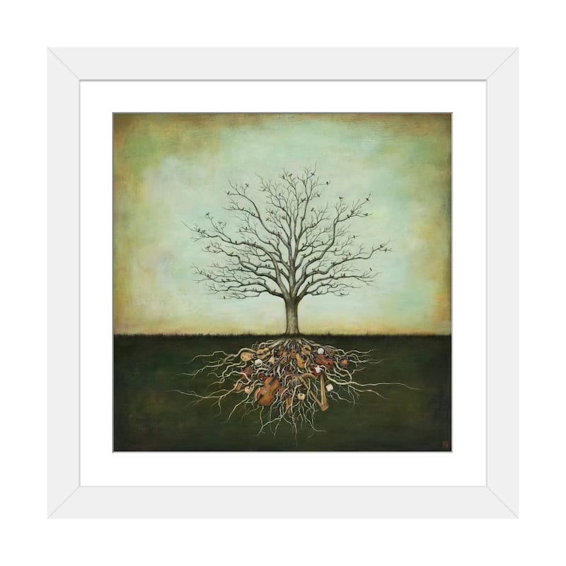 iCanvas "Strung Together" by Duy Huynh - White - 24x24x1
