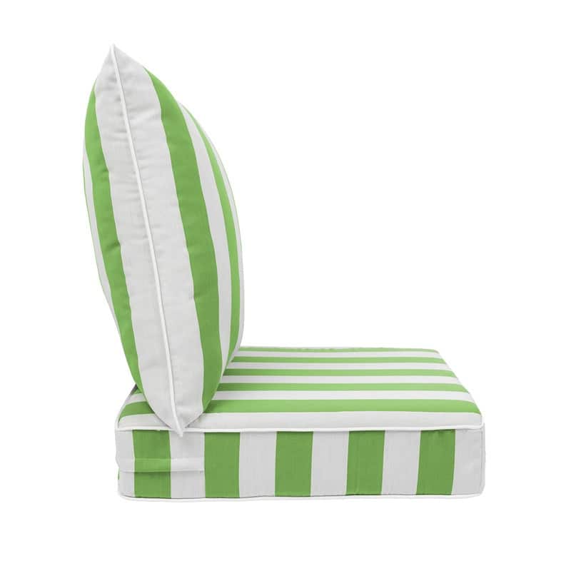 Sherry Kline Indoor/Outdoor Cabana Stripe Deep Seat Cushion (Seat & Back)