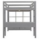 preview thumbnail 6 of 10, Full Loft Bed with Desk and Storage