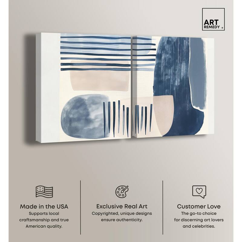 Fluid Inertia II Canvas Set of 2 by Art Remedy, Gallery Wrapped