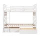 preview thumbnail 15 of 25, Twin Over Twin Wood Bunk Bed with Drawers, Safety Guardrails, Convertible to Two Beds