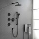 preview thumbnail 4 of 18, Wall Mounted Shower System With Hand Shower Faucet With Body Jets 12 Inch Rainfall Shower Head Kit Tirm With Rough-In Valve