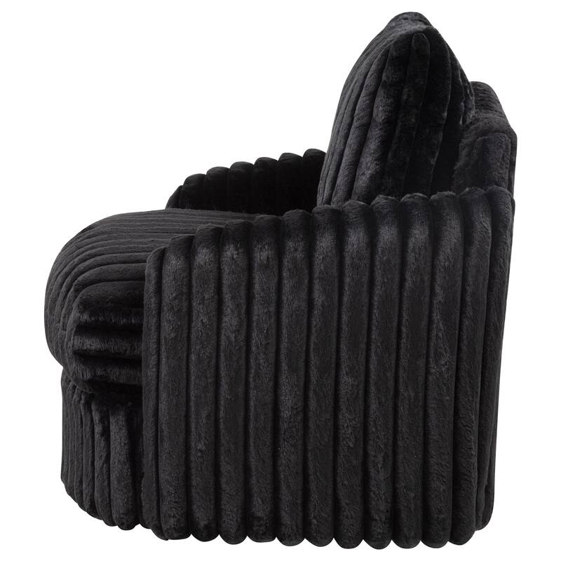 Sarco Corduroy Upholstered Swivel Accent Arm Chair - 38.25" x 34.25" x 37"