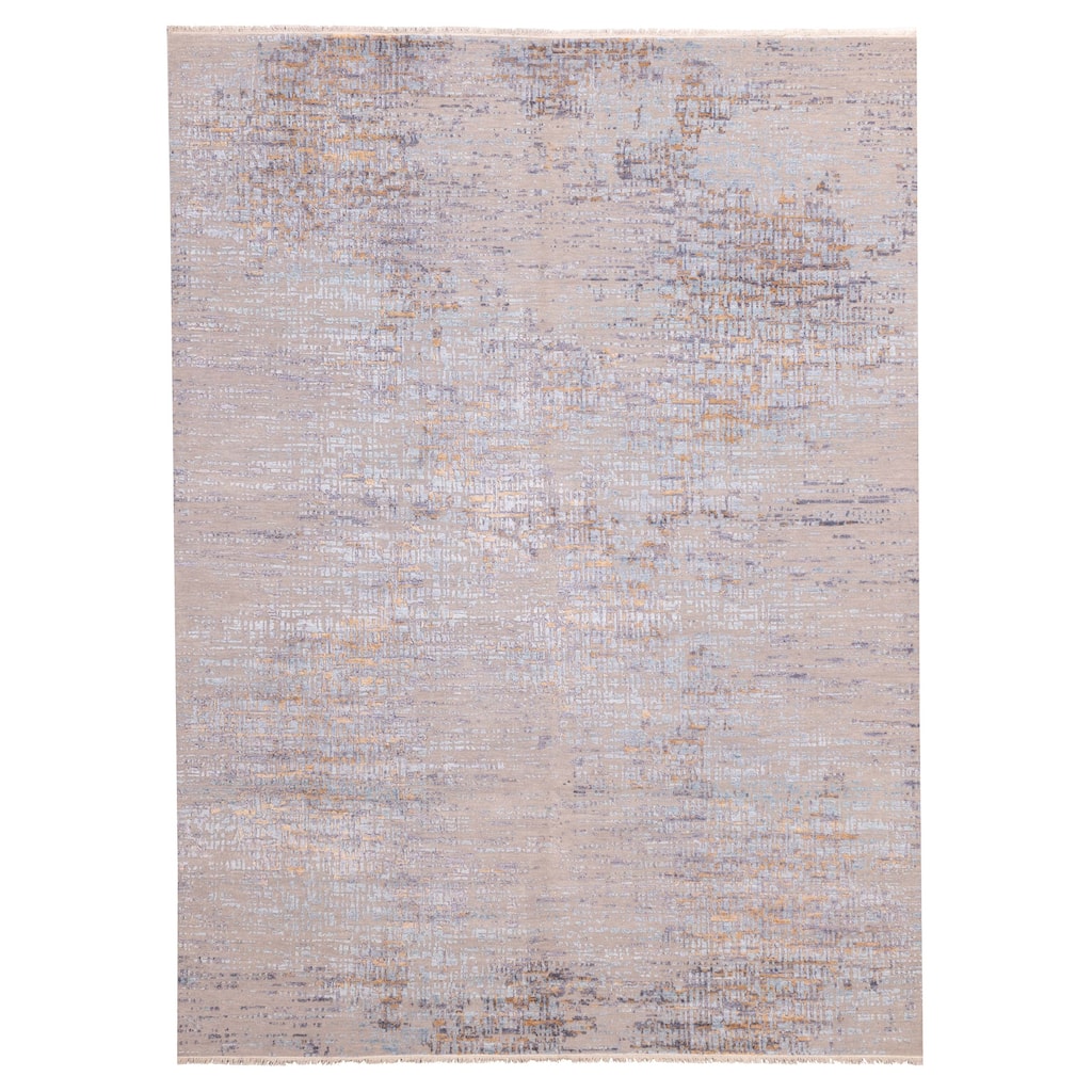 ECARPETGALLERY Hand-knotted Legacy Grey Silk, Wool Rug - 9'0 x 12'0
