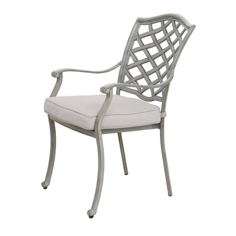 Deer Lake Aluminum Arm Chairs with Cast Slate Sunbrella Cushions (Set of 2) by Havenside Home