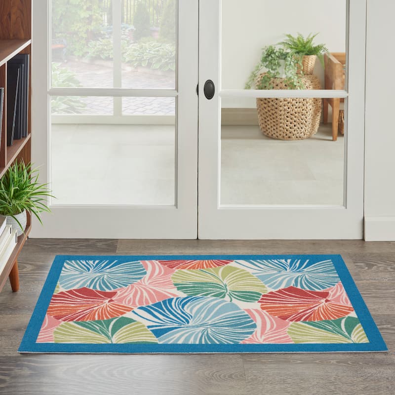 Waverly Sun N' Shade Modern Botanical Indoor/Outdoor Area Rug - 2'3" x 3'9" - Multicolor