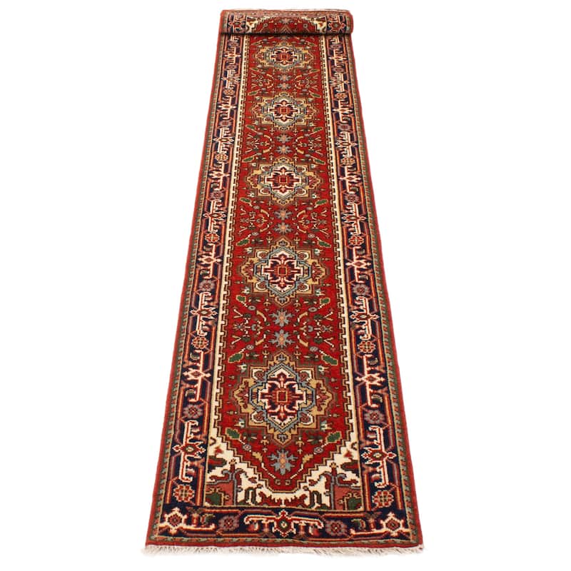 ECARPETGALLERY Hand-knotted Serapi Heritage Red Wool Rug - 2'5 x 19'7