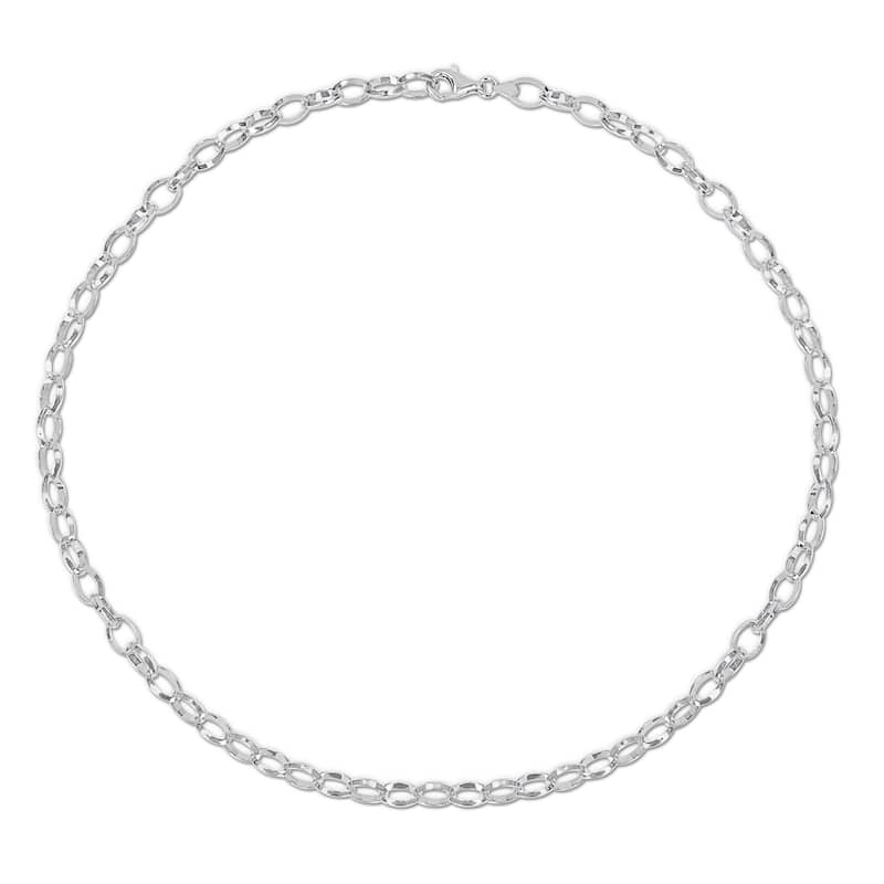 Miadora Sterling Silver Rolo Necklace