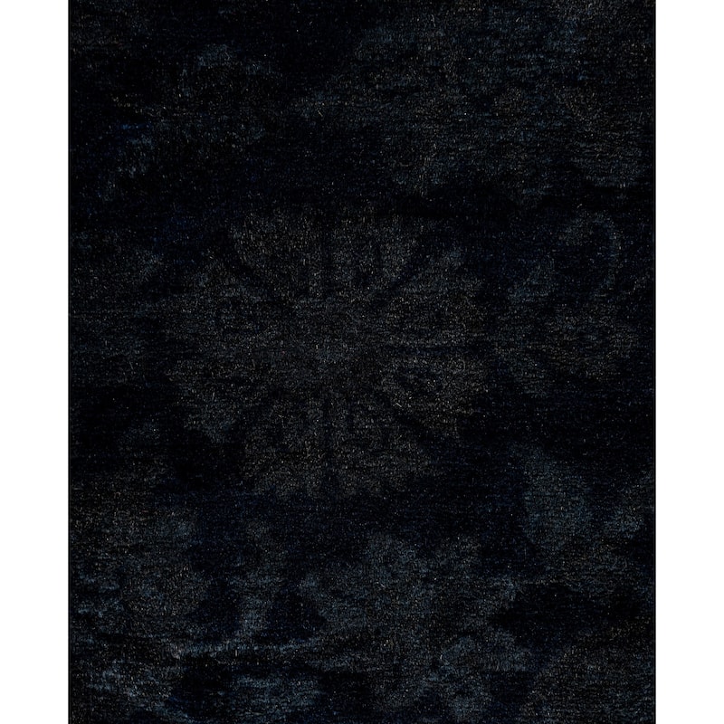 Overdyed One-of-a-Kind Hand-Knotted Area Rug - Black - 4' 3" x 6' 1"
