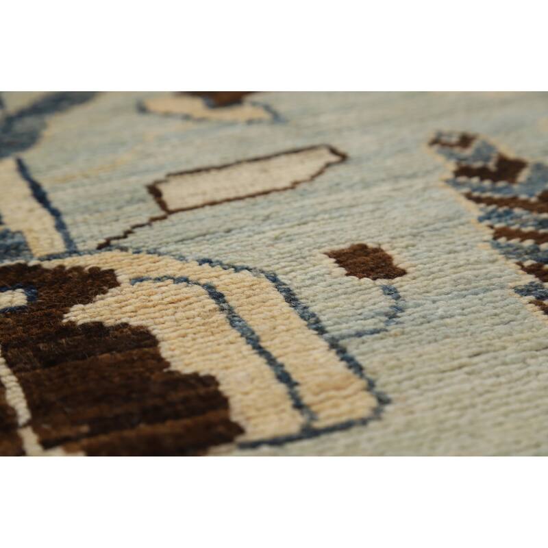 Oushak Turkish Area Rug Hand-Knotted Vegetable Dye Wool Carpet - 8'2"x 10'3"