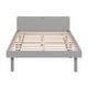 preview thumbnail 16 of 30, Rubberwood Platform Bed Twin Size Storage Frame, Functional Headboard with Side Bookcase and Built-in USB Port