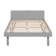 preview thumbnail 8 of 7, Twin Wooden Platform Bed Frame for Kids, Solid Wood Twin Size Bedframe with Headboard for Boys Girls, No Box Spring Needed