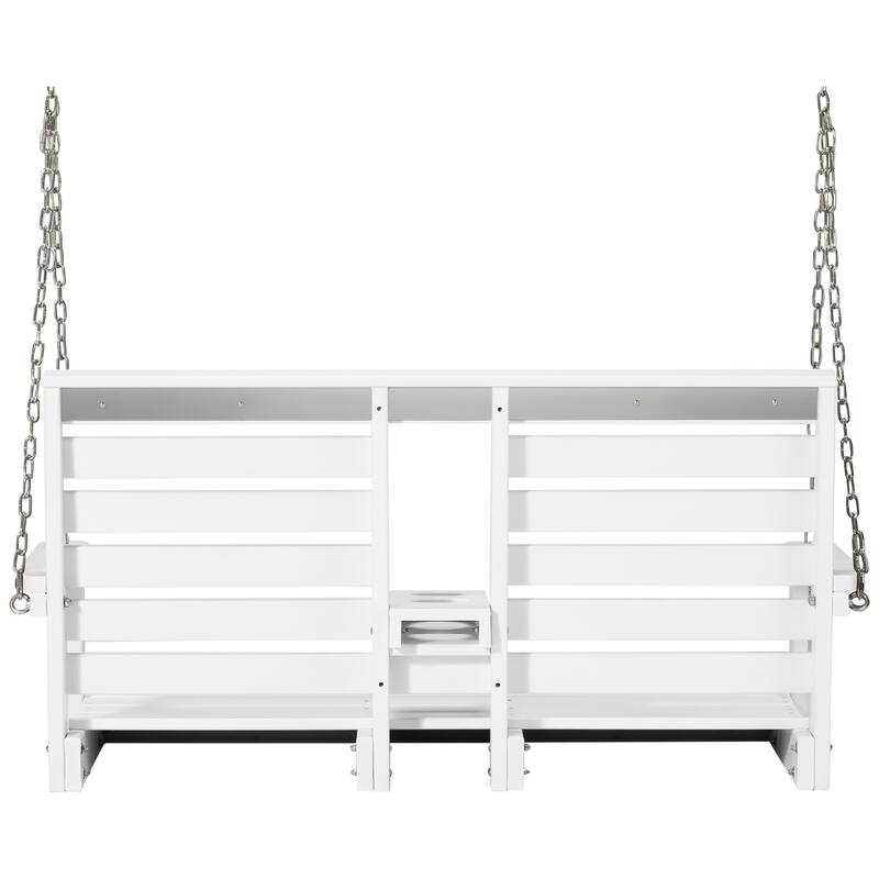 Nashville Poly 54 Inch Porch Swing with Folding Cup Holder