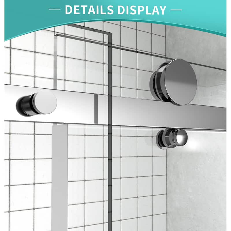 i-Homare 55 - 59 in.W x 60 in.H Sliding Frameless Tub Door Shower Door