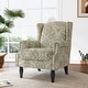 preview thumbnail 48 of 80, Mid-Century Modern Linen/ Vegan Leather Wing Back Accent Chair
