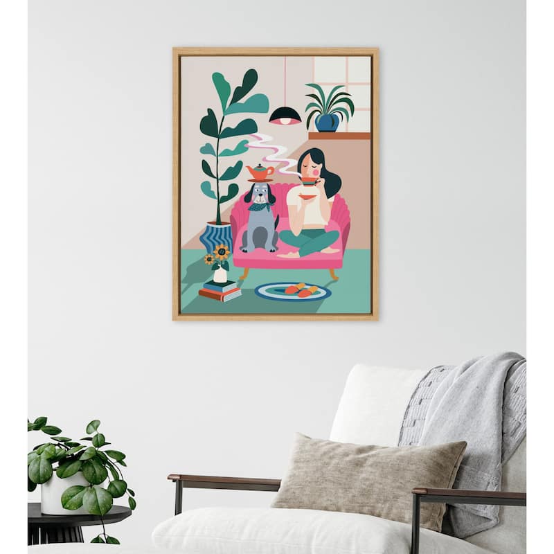 Kate and Laurel Sylvie Mid Century Modern Tea Time by Rachel Lee