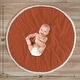 preview thumbnail 4 of 2, Sweet Jojo Designs Orange Boho Bohemian Girl Baby Tummy Time Playmat Burnt Rust Ivory Farmhouse Shabby Chic Modern Fringe Cotton
