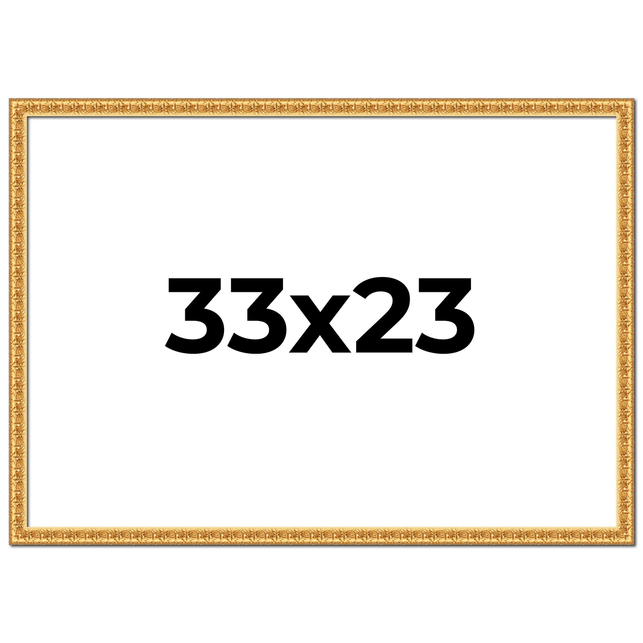 33x23 Frame Gold Real Wood Picture Frame Width 1 inches | Interior
